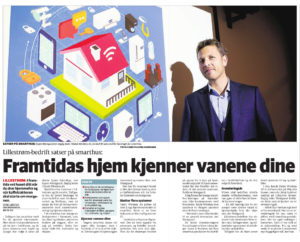 Romerikes Blad lagde en spennende artikkel med Espen Westgaard, som er daglig leder i Datek Wireless. (Faksimile Romerikes Blad 15. oktober 2016)